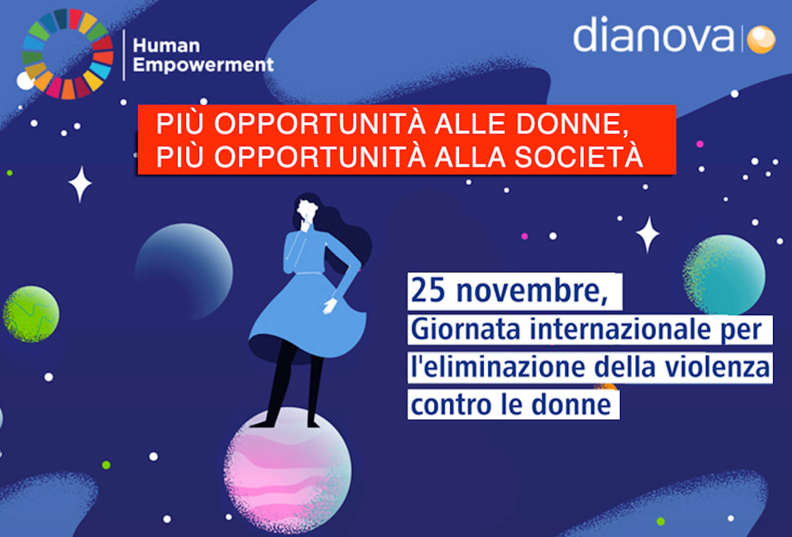 Campagna internazionale sulla violenza sulle donne rete Dianova 25 novembre