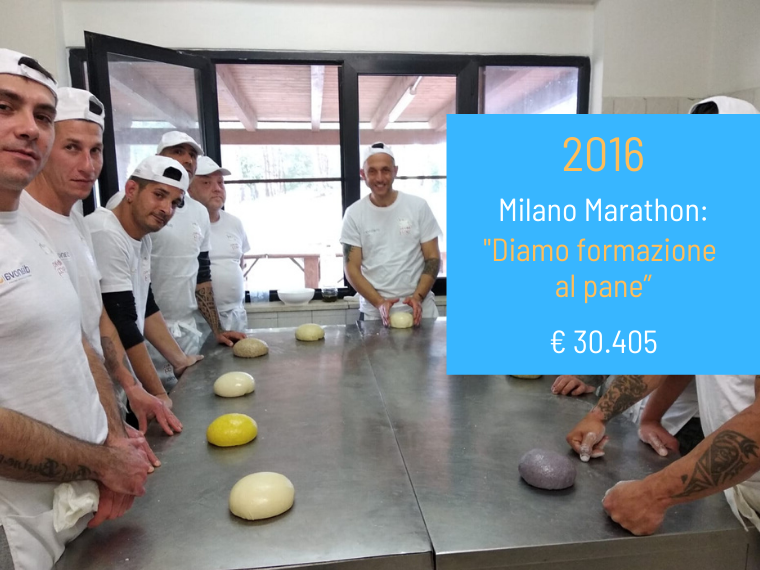 2016 – Milano Marathon: “Diamo FORMAZIONE al pane”